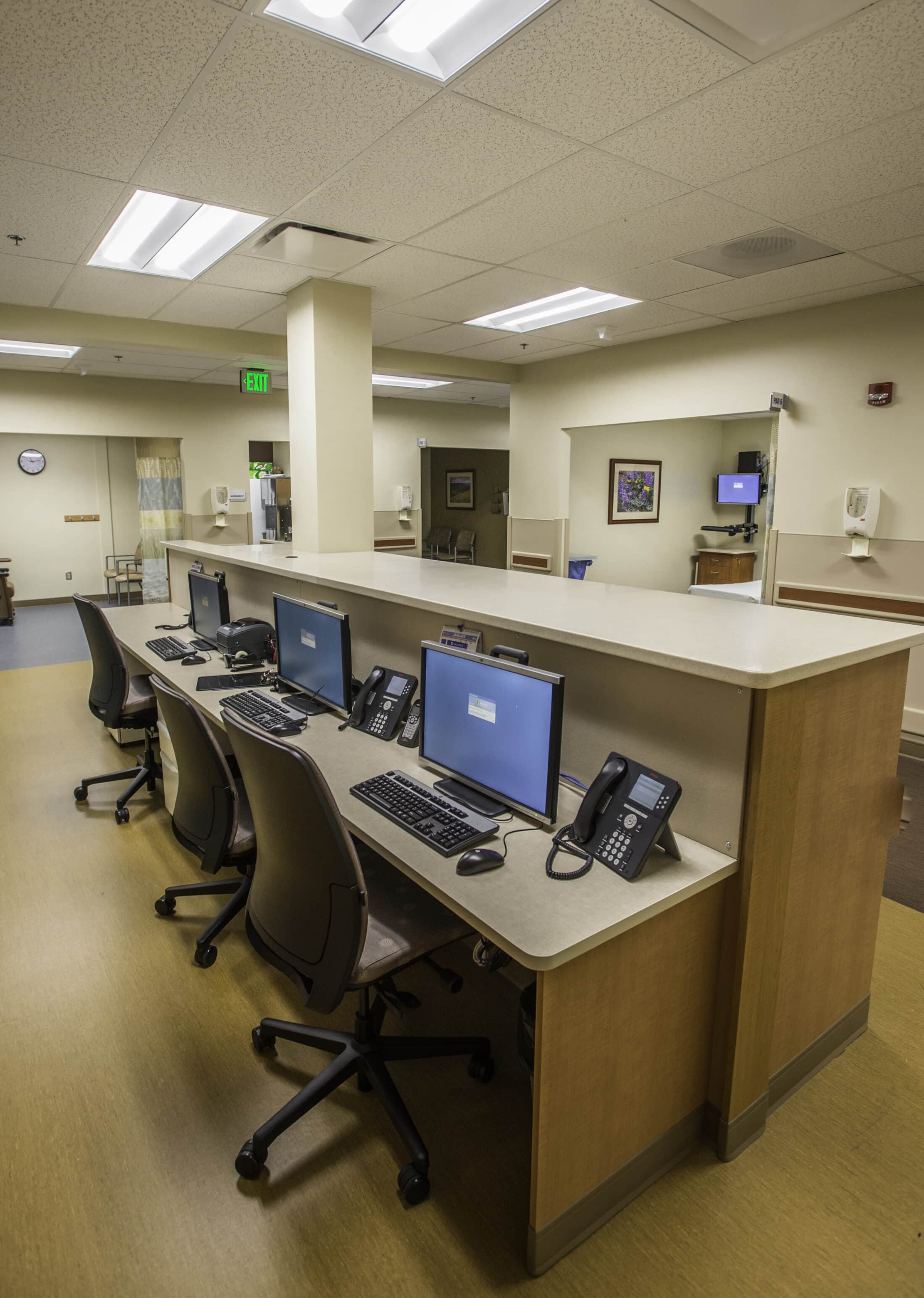 Nurses desk at St Lukes Outpatient Medical Center in Meridian