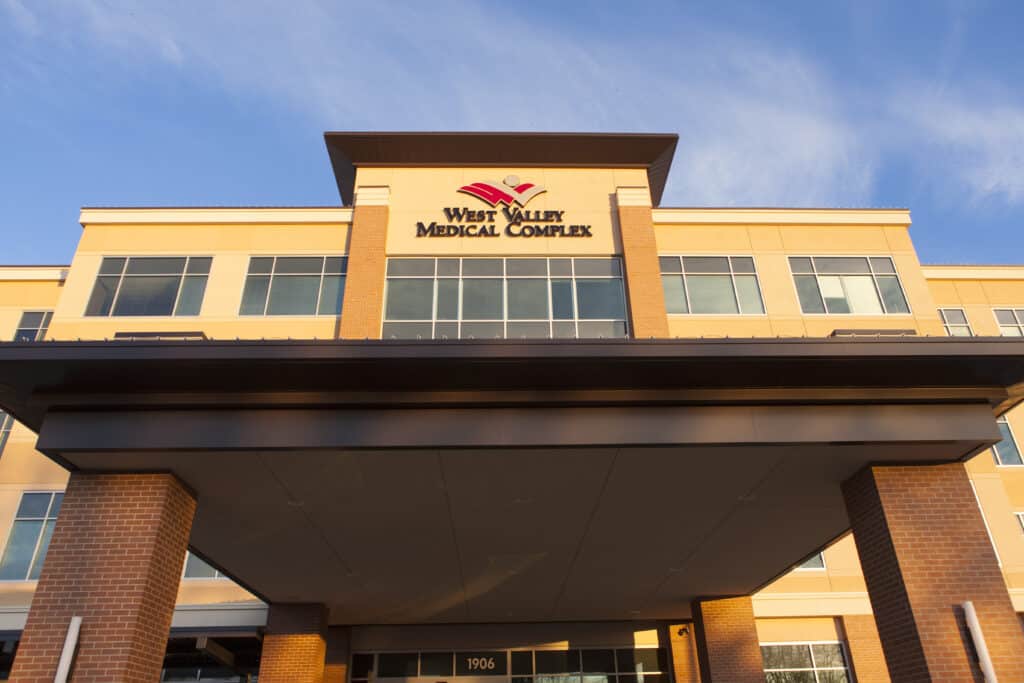 Exterior of West Valley Medical Complex, daytime