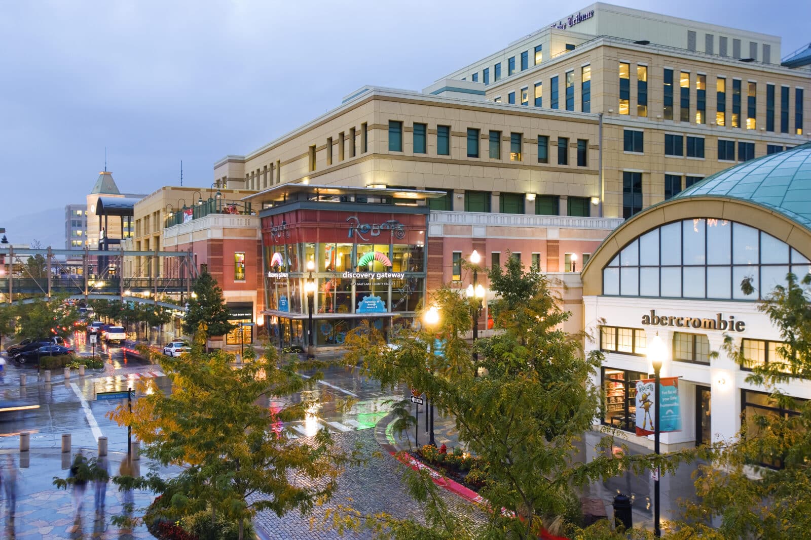 Exterior of Gateway, nighttime
