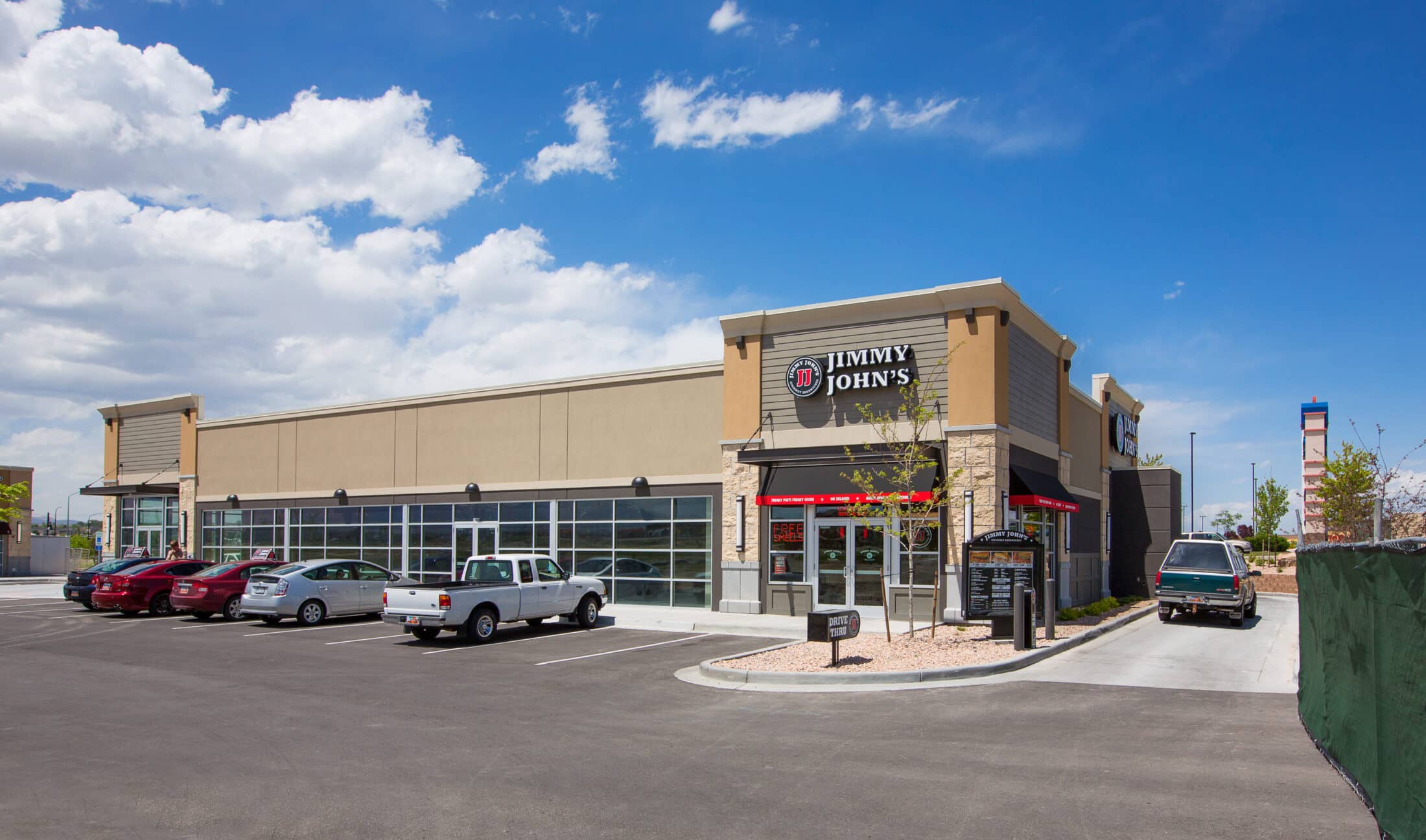 Gardner_MixedUse_View 72_5415 v4 Exterior view of View 72 retail space, Jimmy John's