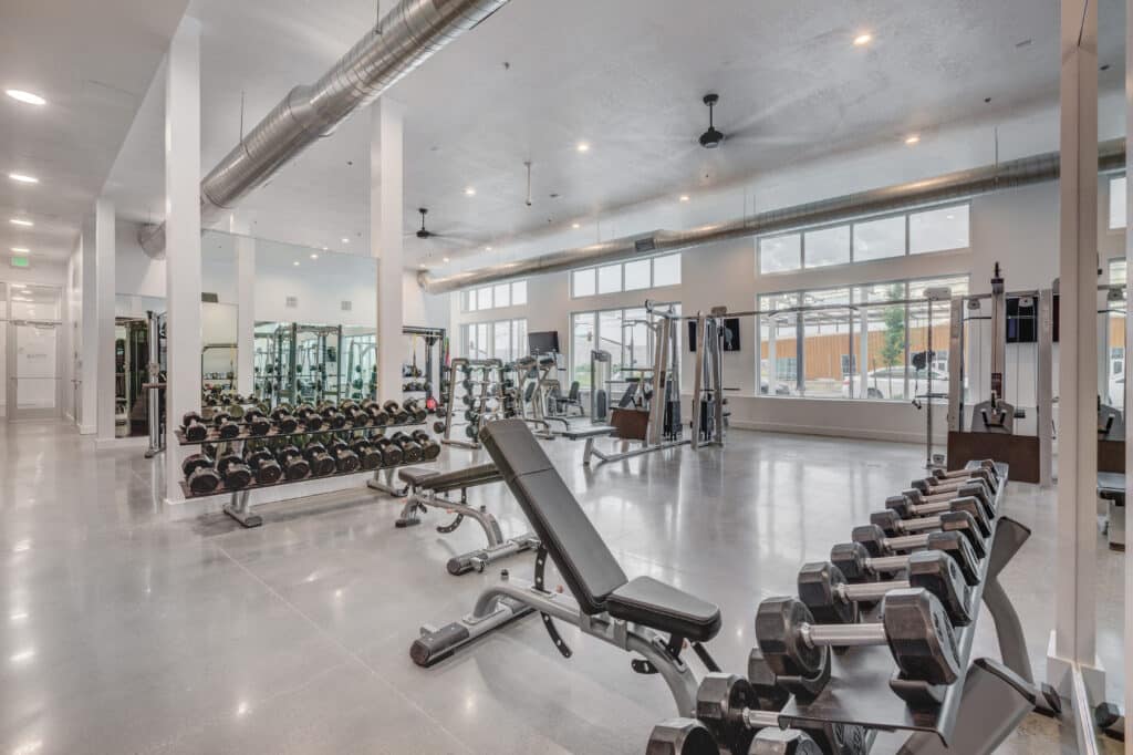Interior view of VIDA multifamily development, gym