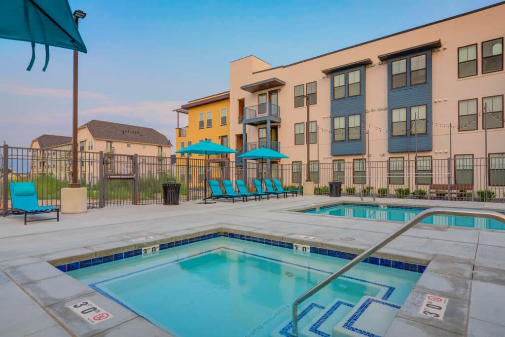 Pool at VIDA multifamily development