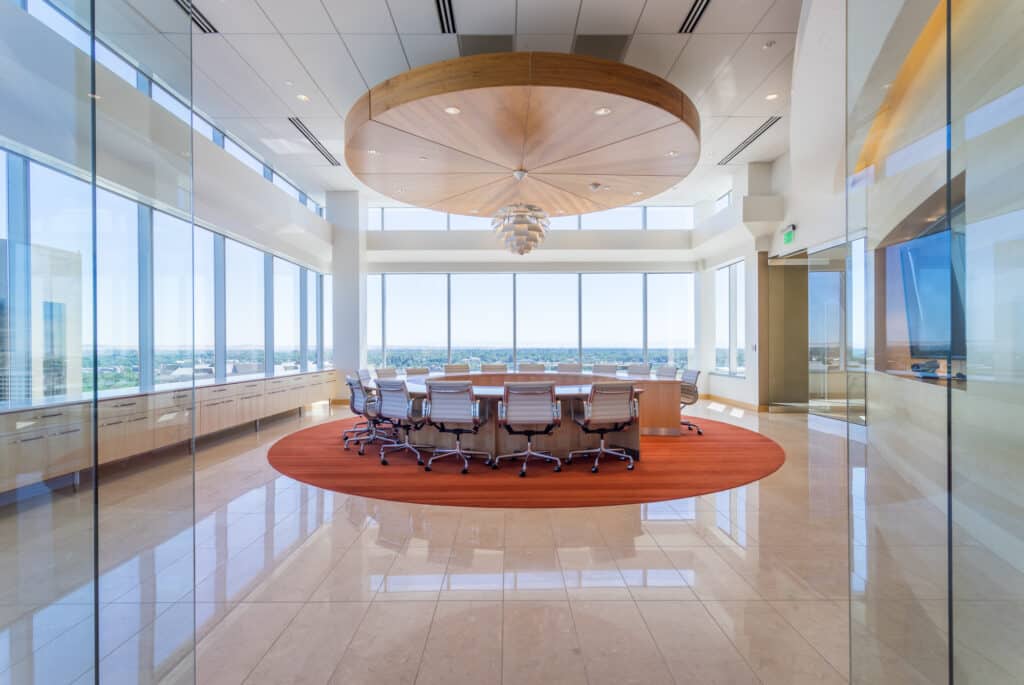 Interior view of 8th & Main building, conference room