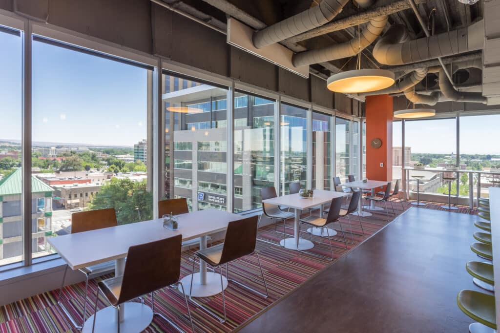 Interior view of 8th & Main building, eating area