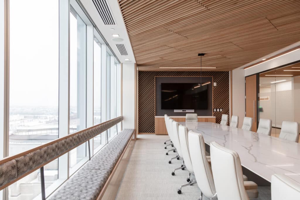 Interior of Mountain America Credit Union building, conference room