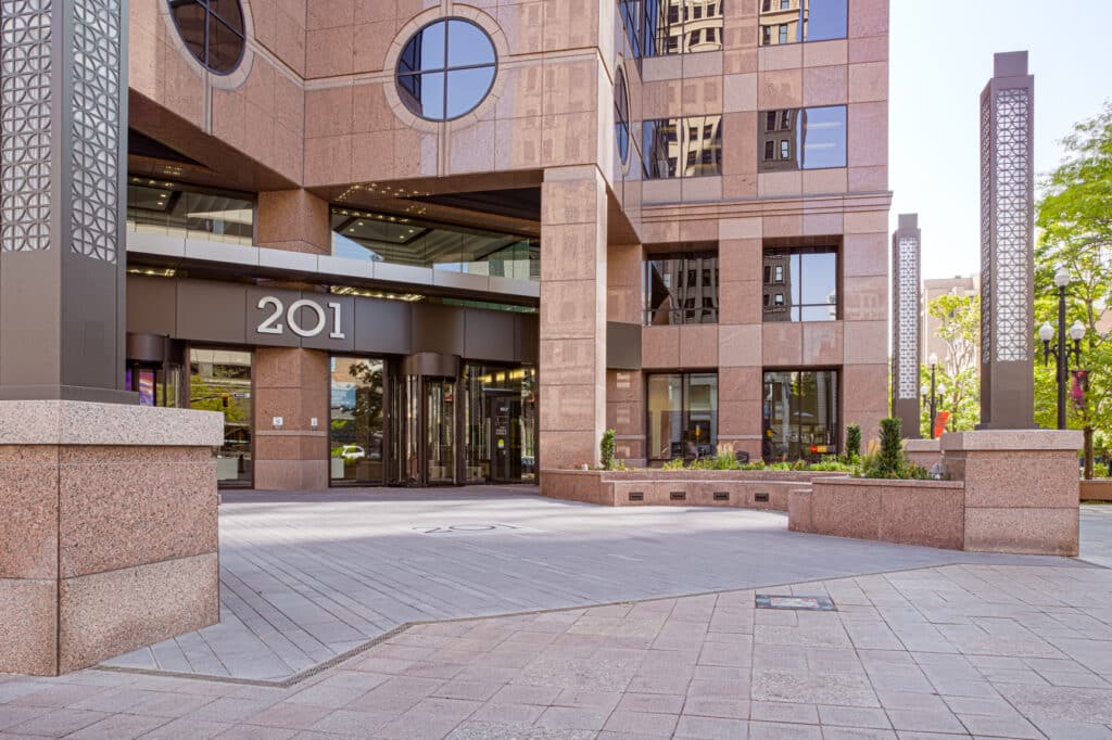Exterior of One Utah Center, Tower 201