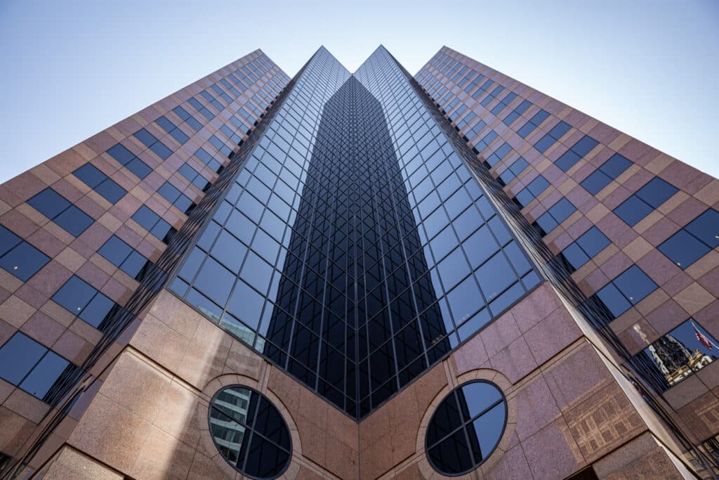 Exterior of One Utah Center, Tower 201