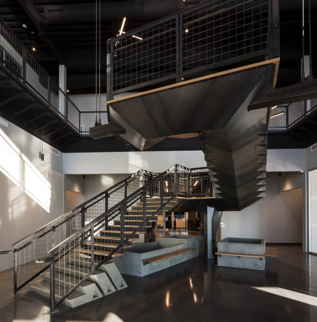 Interior of Urban Grove building, stairway