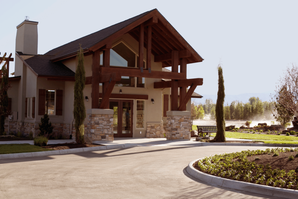 Exterior view of Mace River Ranch residential development clubhouse