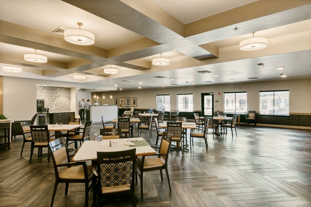 Interior view of Veranda Senior Living, eating area