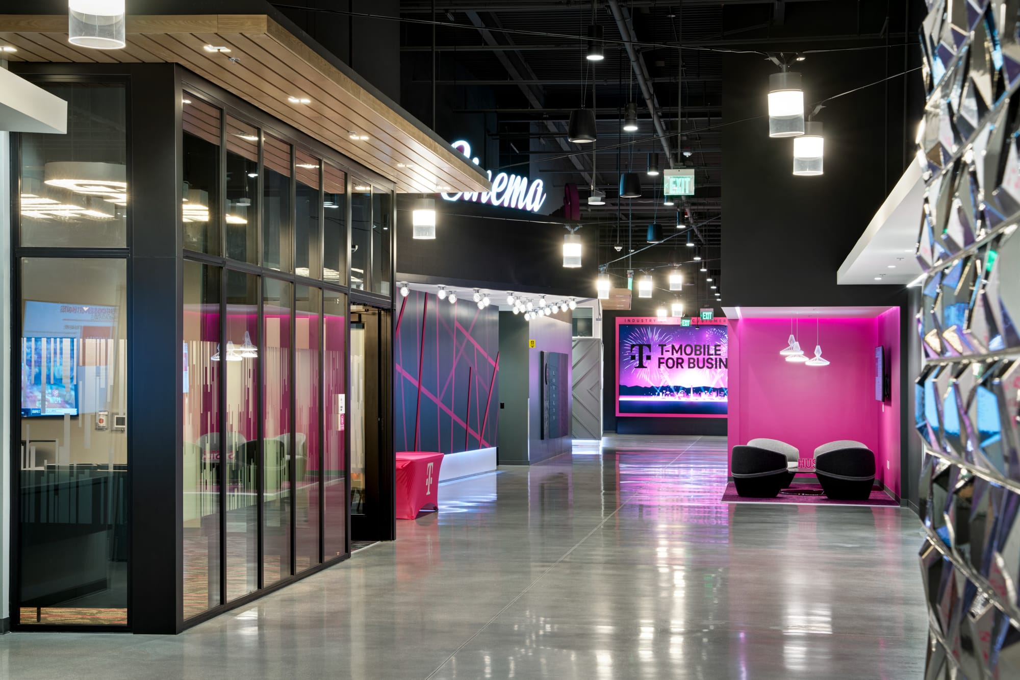 Interior T-Mobile for Business Customer Experience Center