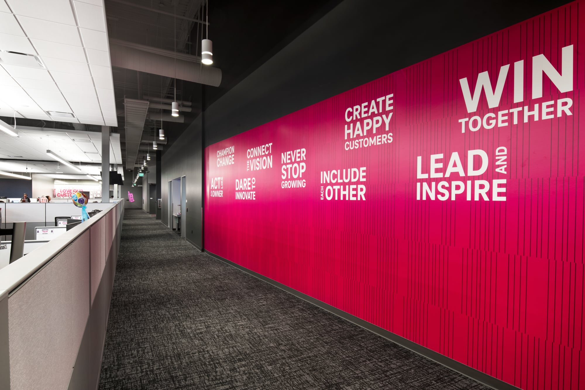 Interior T-Mobile for Business Customer Experience Center