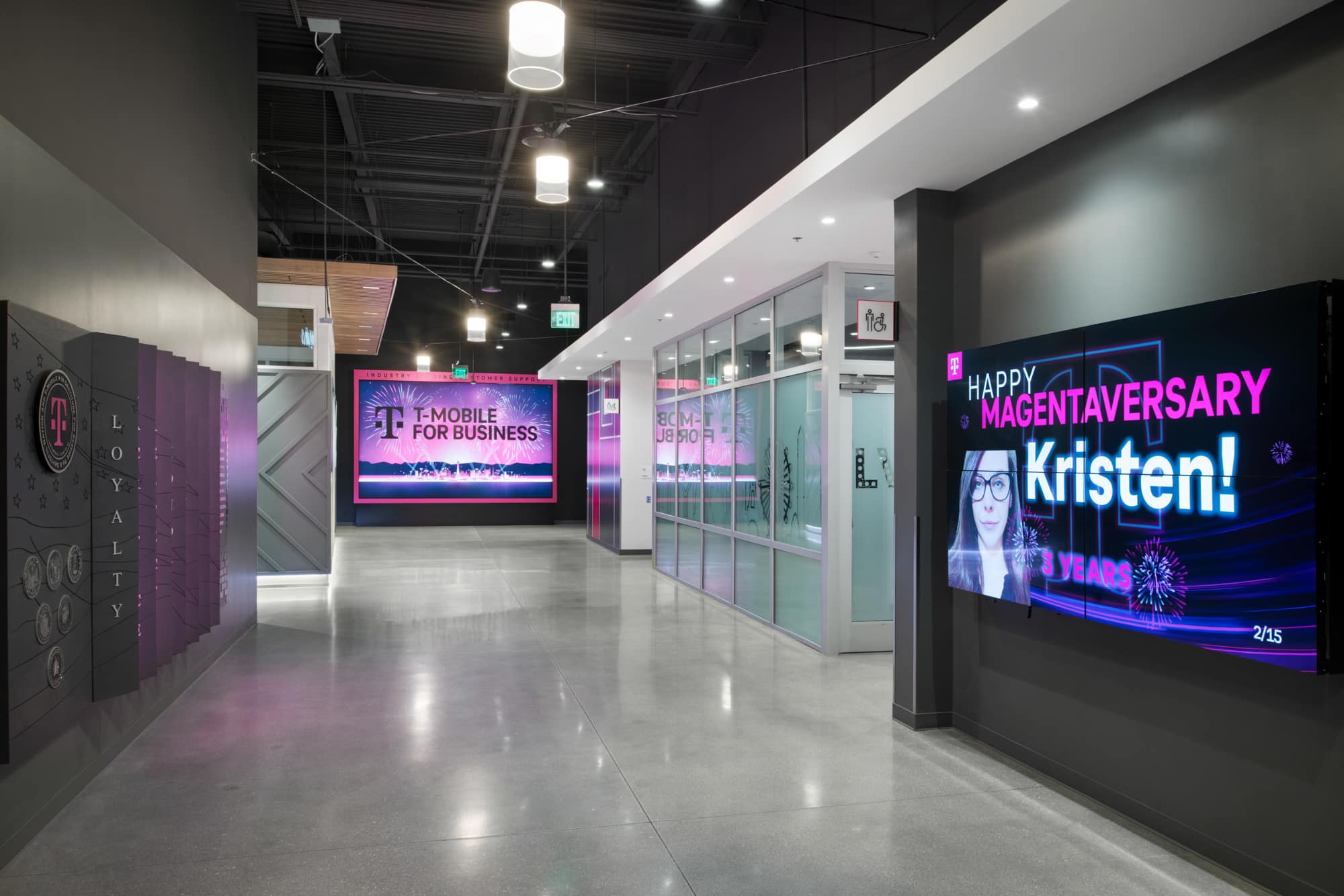 Interior T-Mobile for Business Customer Experience Center