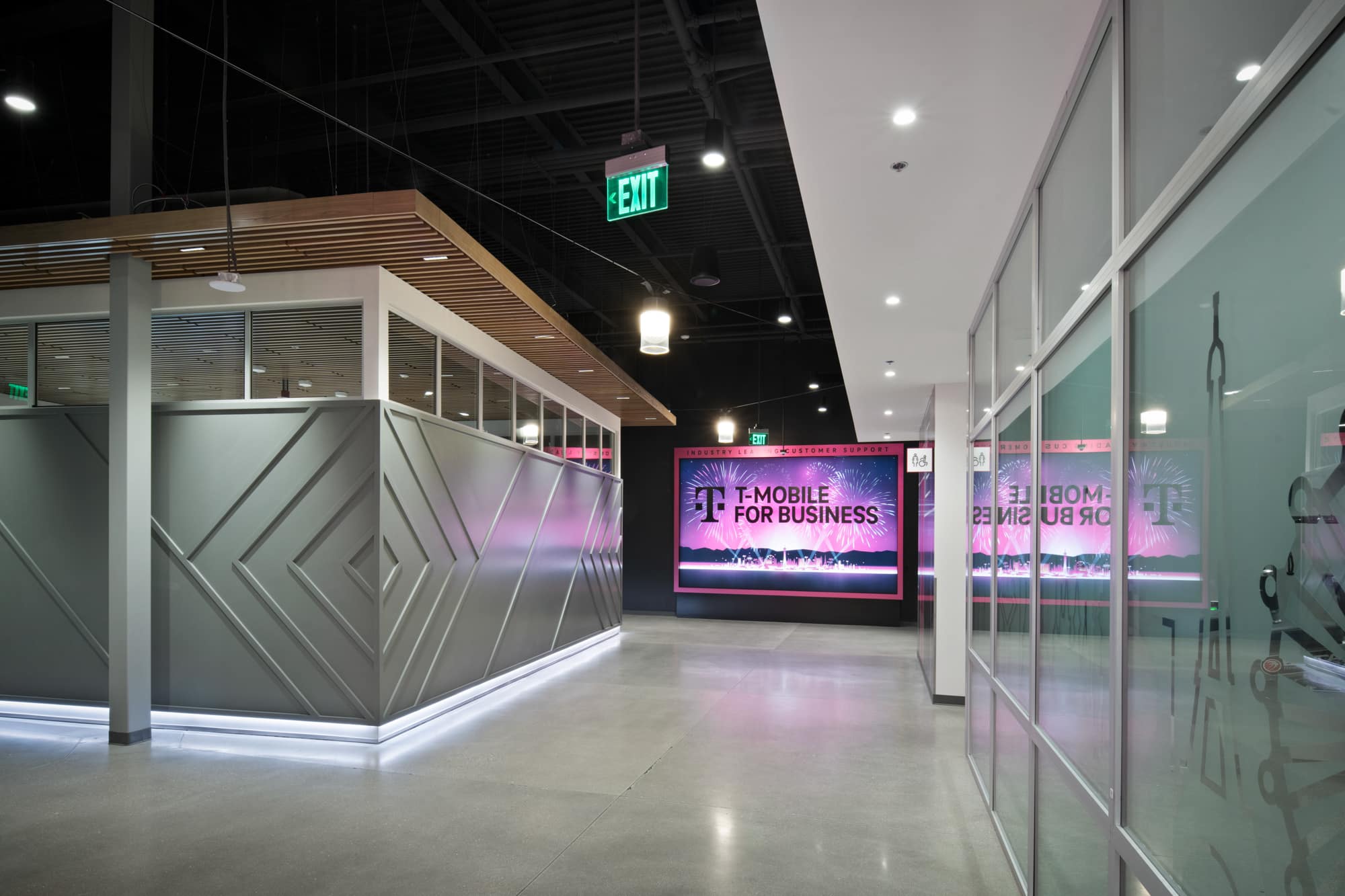 Interior T-Mobile for Business Customer Experience Center