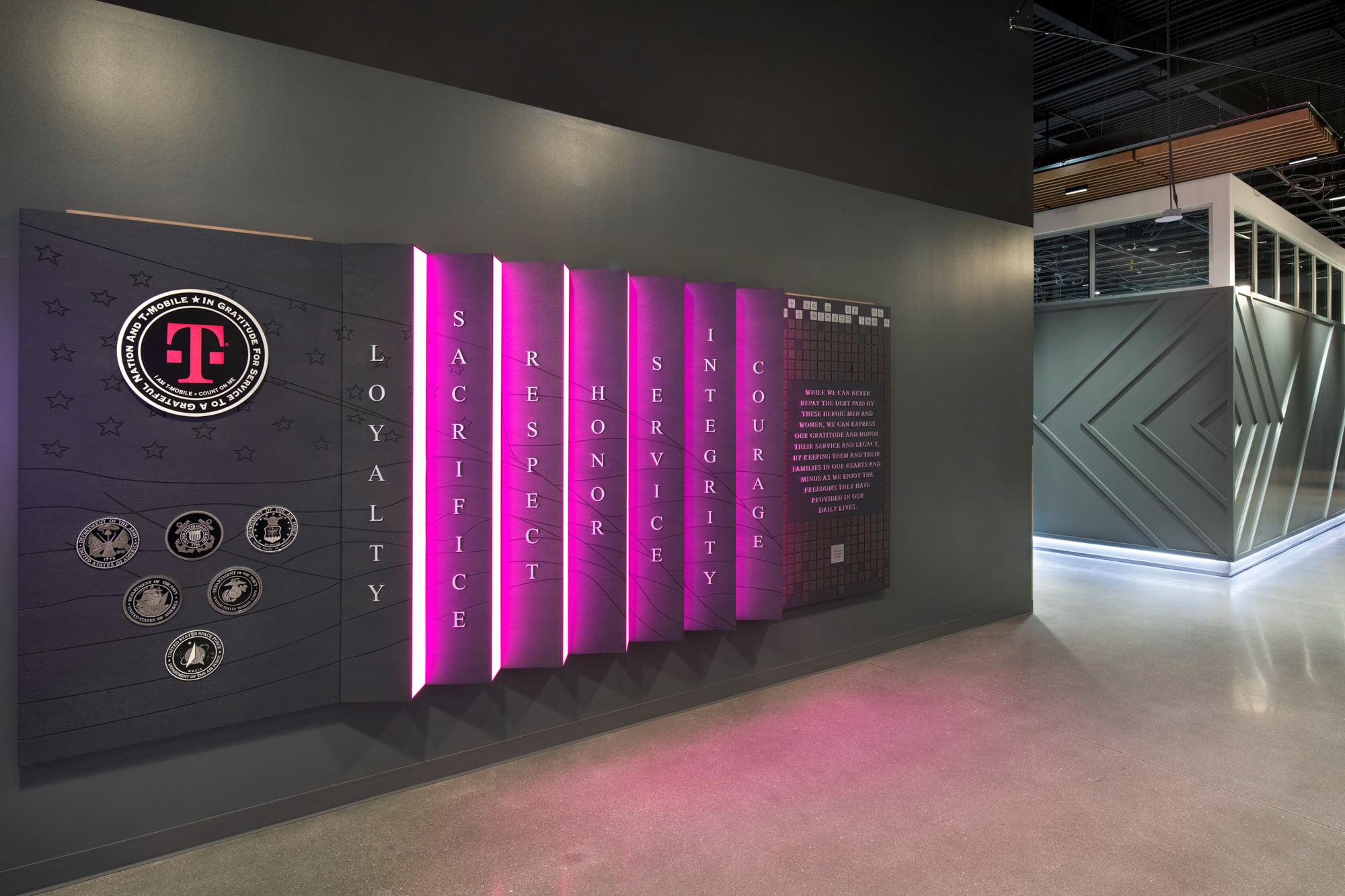 Interior T-Mobile for Business Customer Experience Center