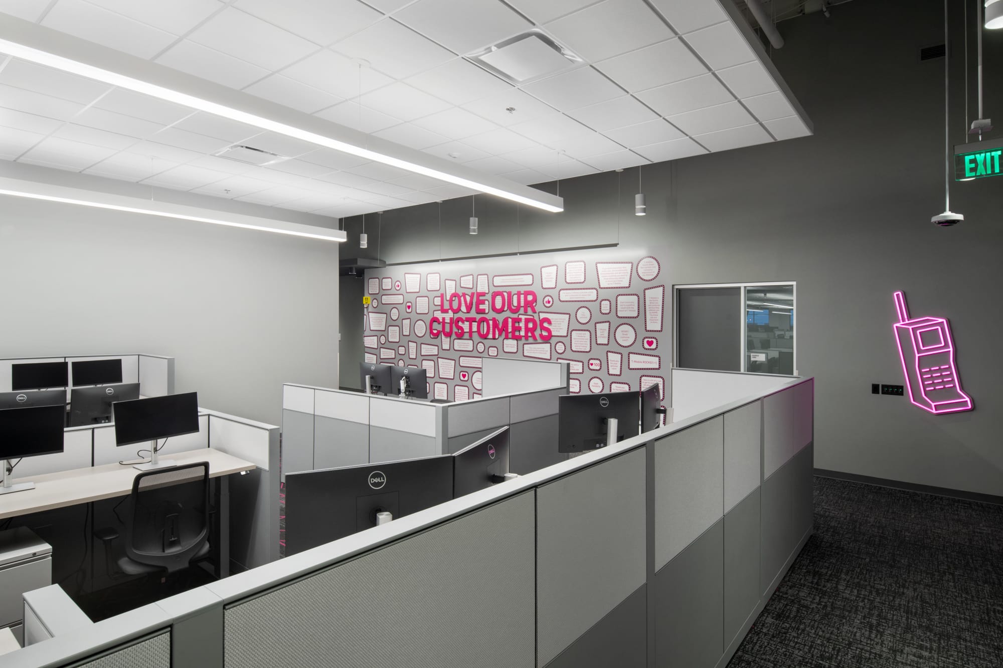Interior T-Mobile for Business Customer Experience Center