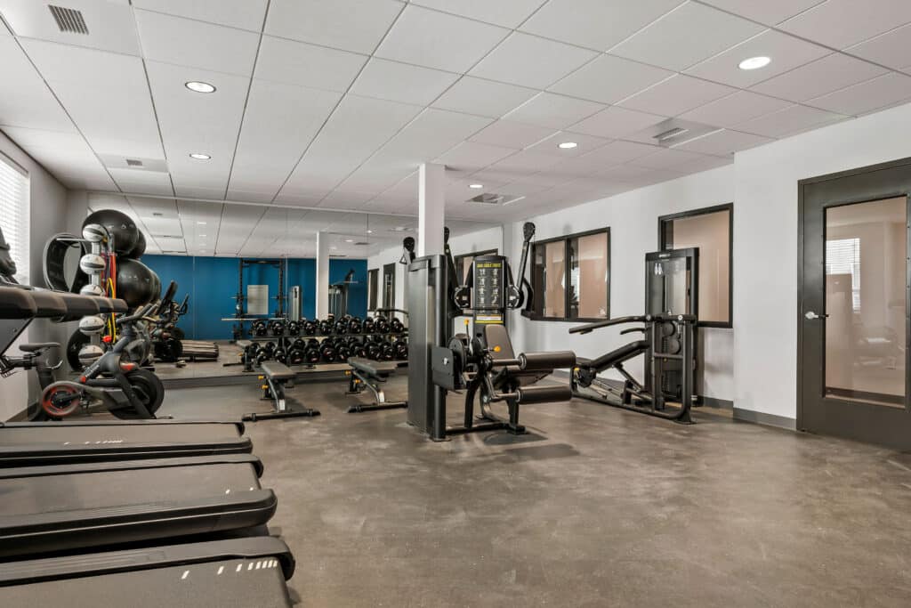 Interior Fitness Room at the Osprey Student Housing Boise State